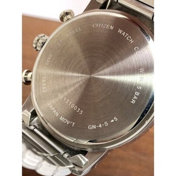 Citizen Men's Watch AN8050-51M Quartz Blue Dial Chronograph Silver Steel 42mm - Picture 7 of 14